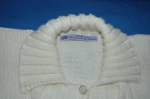 Big ribbed chunky cream collar, knitting pattern, knitsrus